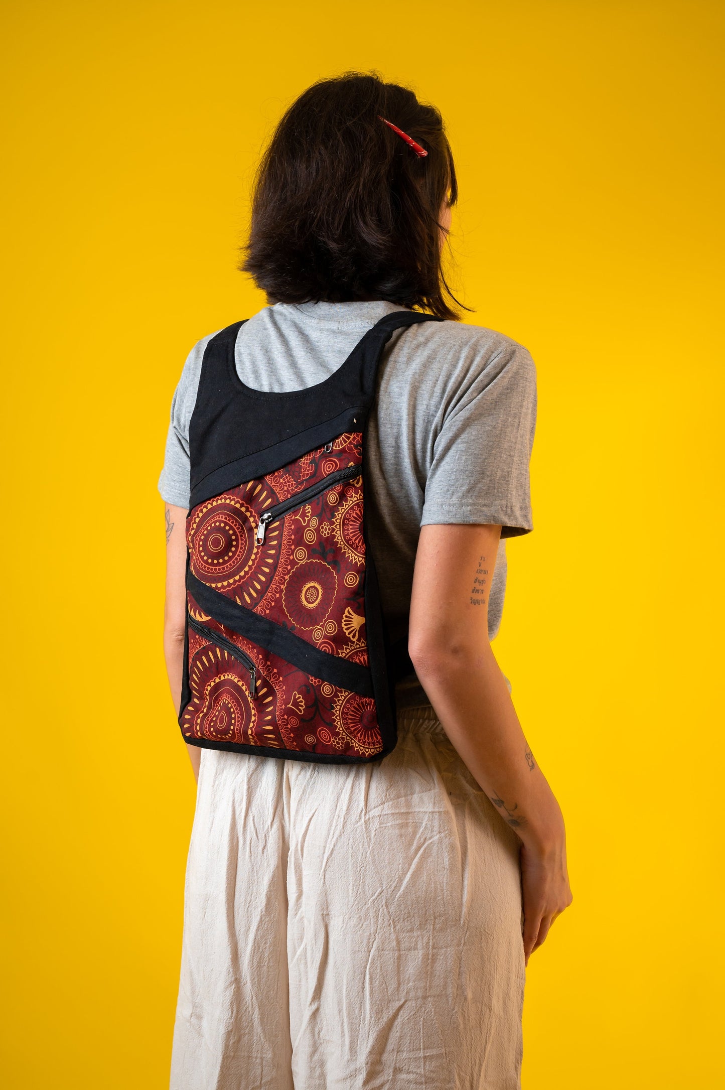 100% Canvas Cotton | Printed | Backpack | Bag | Made In Nepal