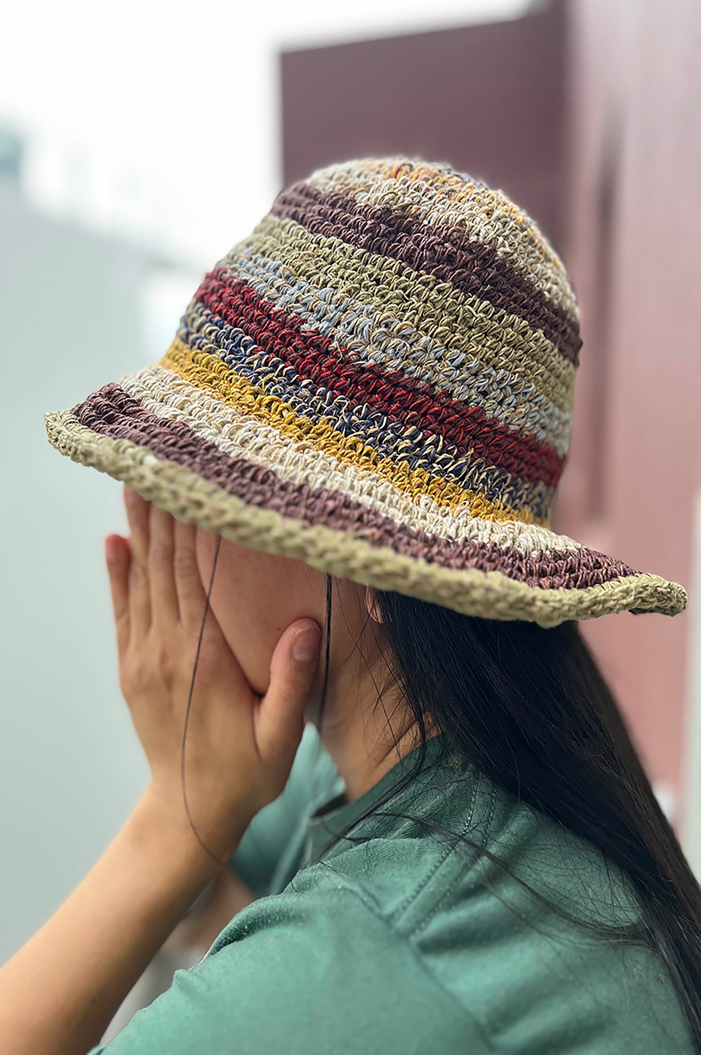 Hemp | 100% Cotton | Sustainable | Natural | Unisex | Sun | Beach | Outdoor | Hat | Handmade | Ethically | Knitted | Nepal