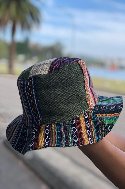 100% Cotton | Hemp | Patch | Sun | Ethically made | Gheri | Unisex | Cool | Hat | Cap | Made In Nepal