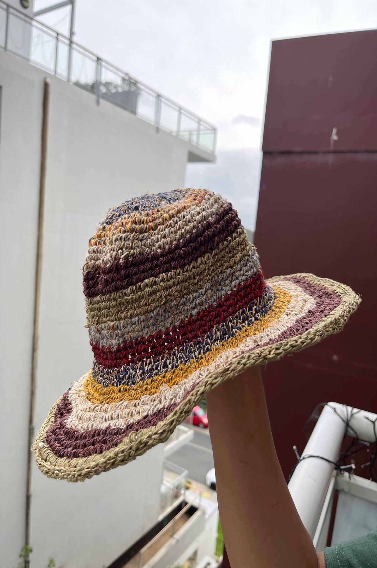 Hemp | 100% Cotton | Sustainable | Natural | Unisex | Sun | Beach | Outdoor | Hat | Handmade | Ethically | Knitted | Nepal