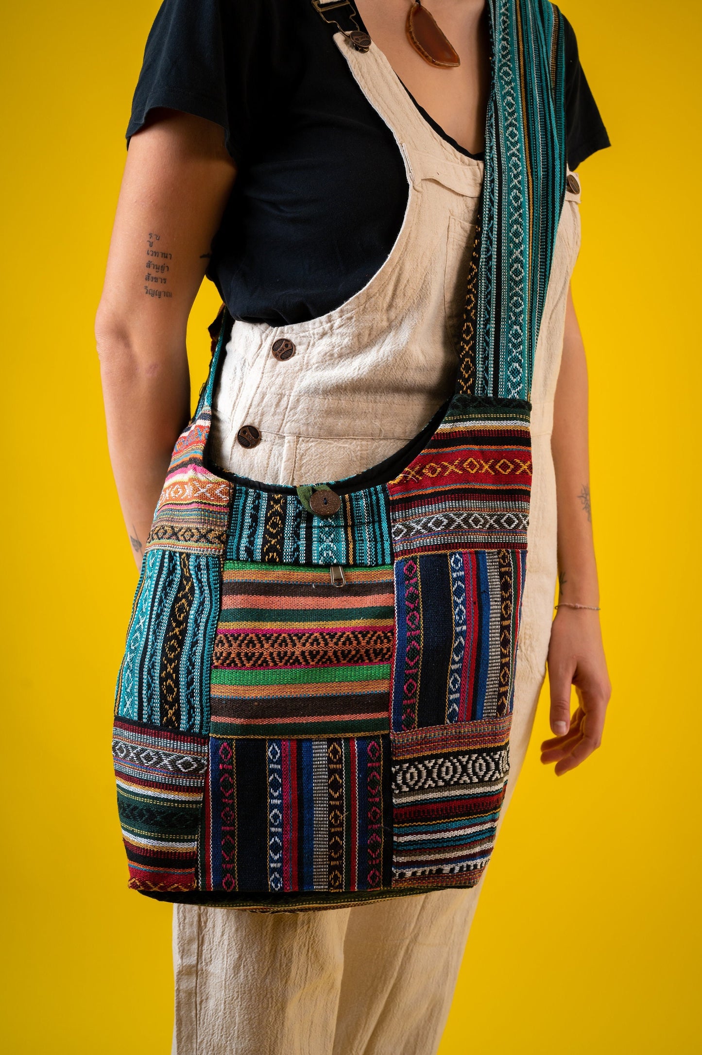 100% Cotton | Gheri | Patchwork | Patch | Side | Hobo | Hippi | Bag | Made In Nepal